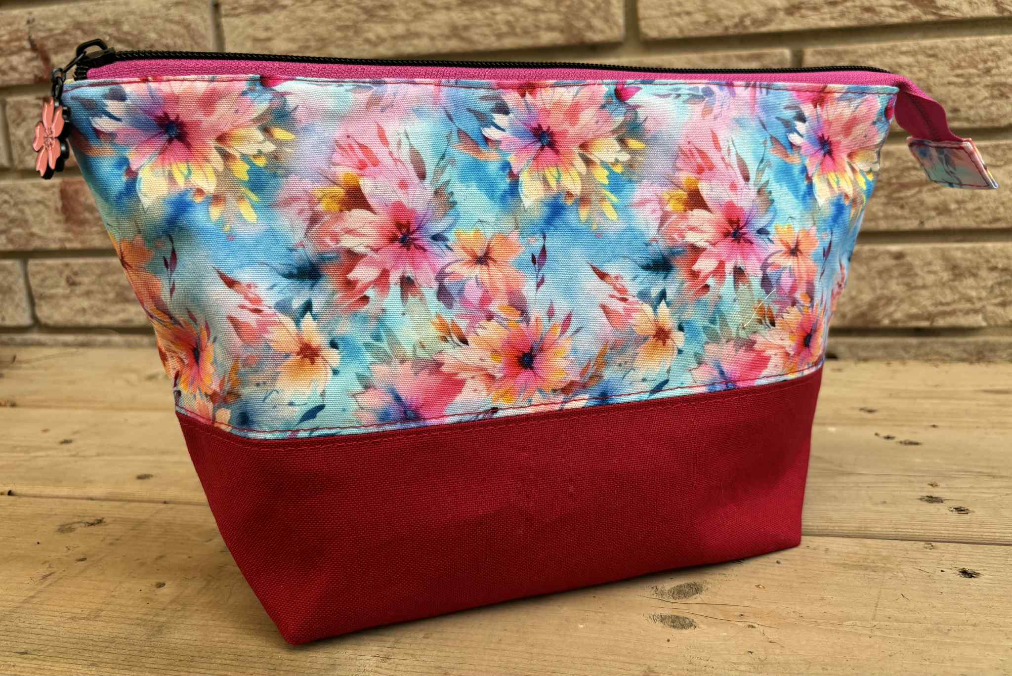 LMc Handcrafted Zipper Pouch Project Bag - Medium