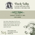 Lecture: Flock Talk with Topsy Farms