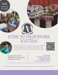 Class: Introduction to Colourwork Knitting with Katy Diederichs (Sat Sept 26 + Oct 10 12pm-3pm)