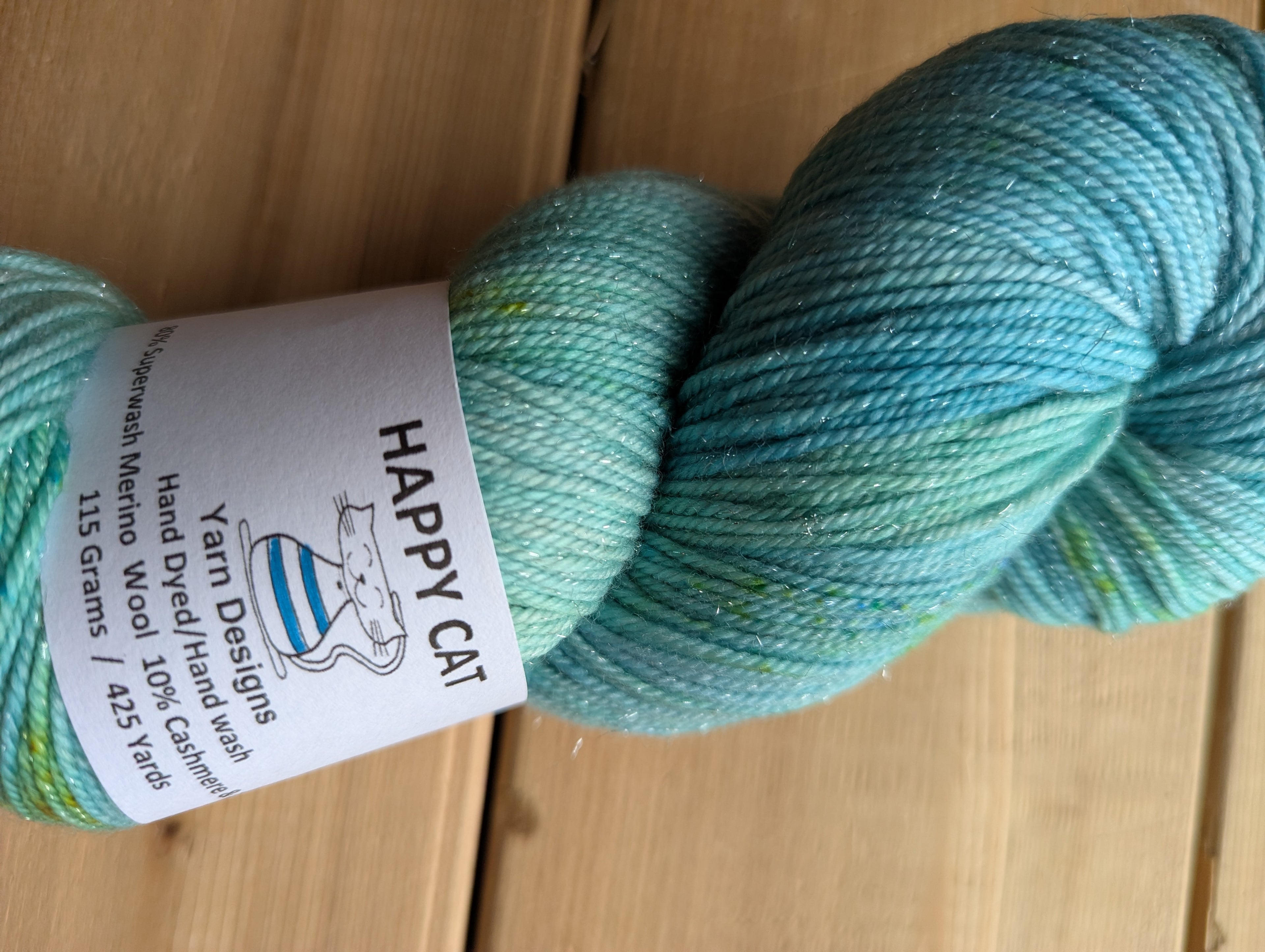 Happy Cat Yarn - Silver Sparkle Fingering