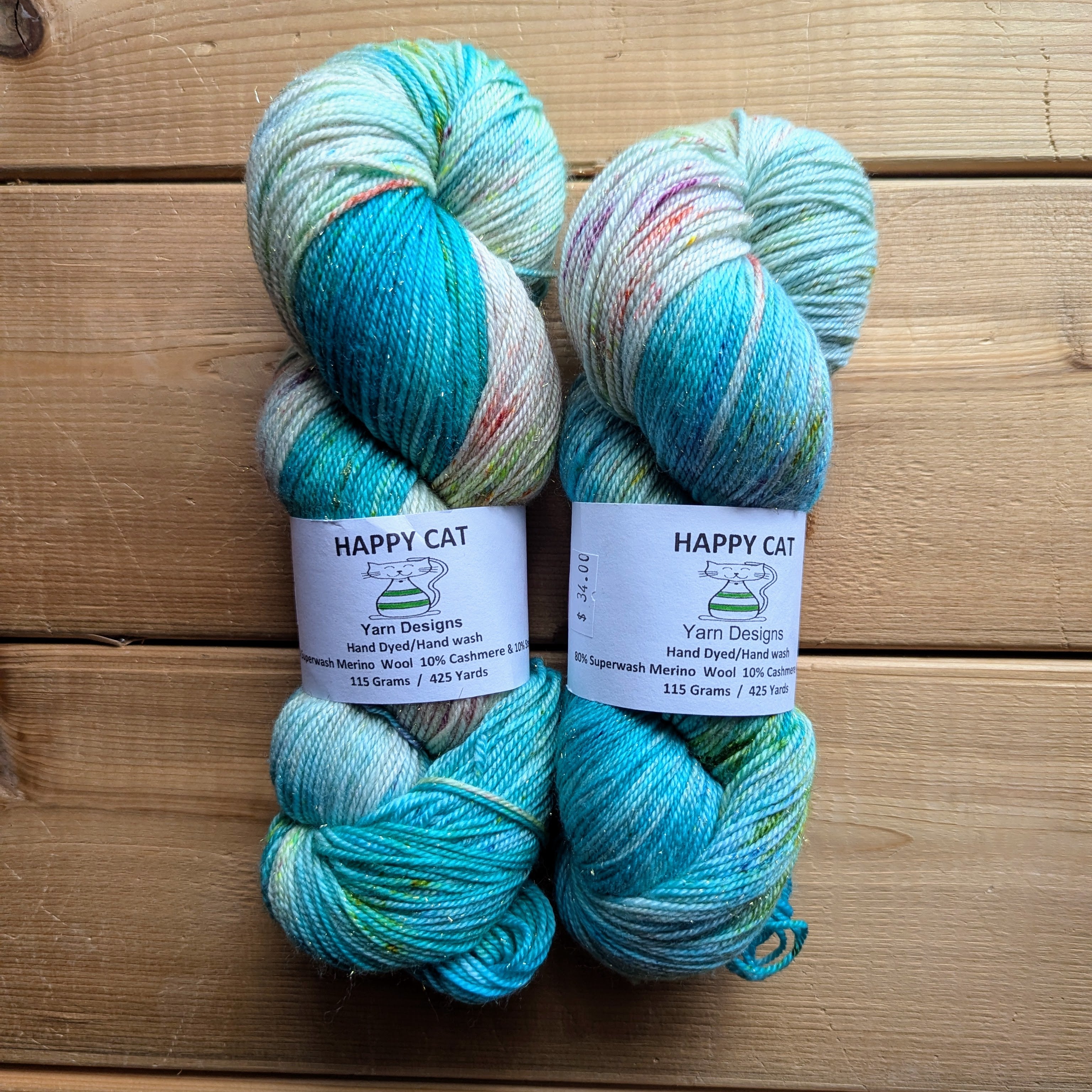 Happy Cat Yarn - Gold Sparkle Fingering