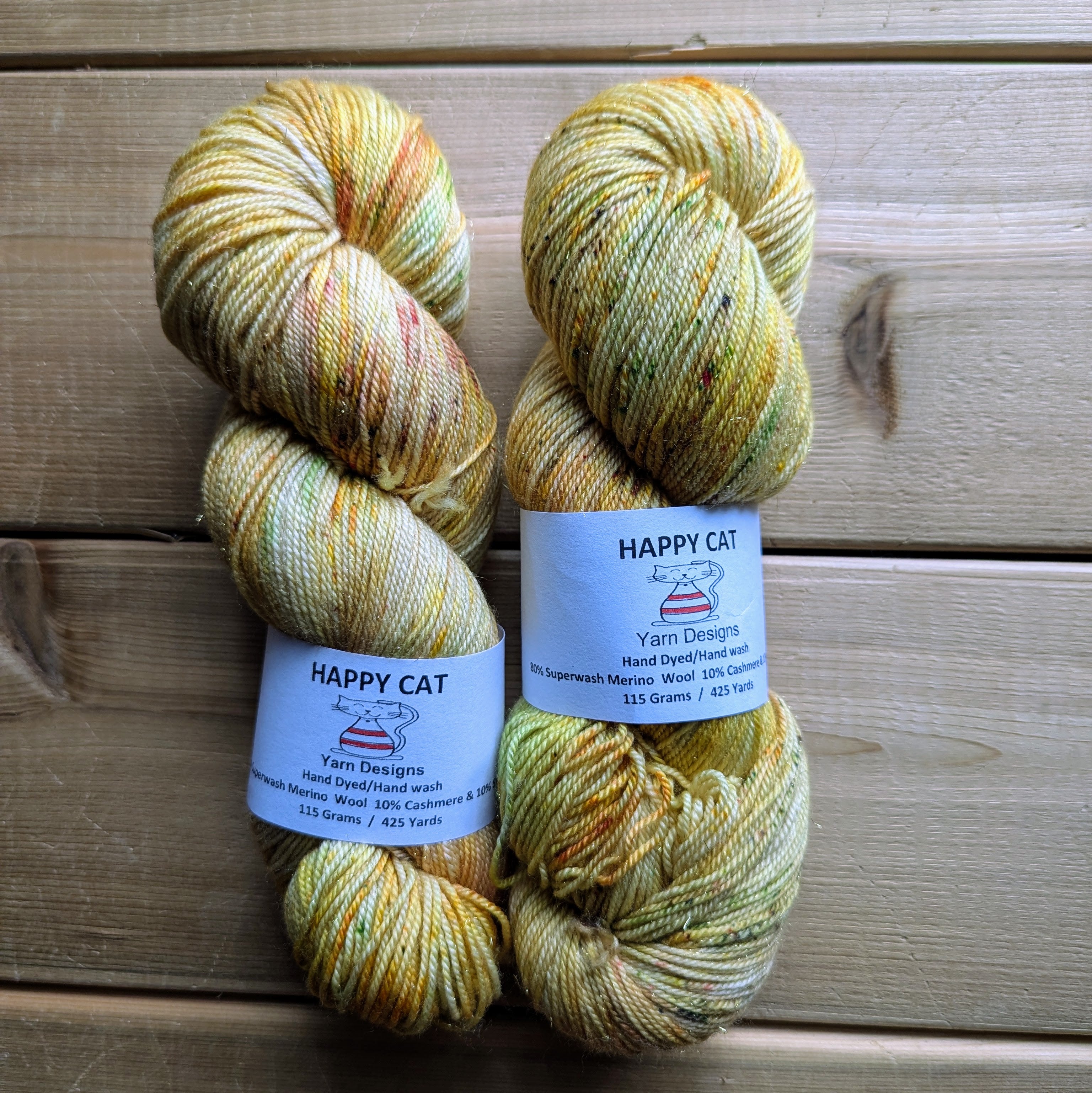 Happy Cat Yarn - Gold Sparkle Fingering